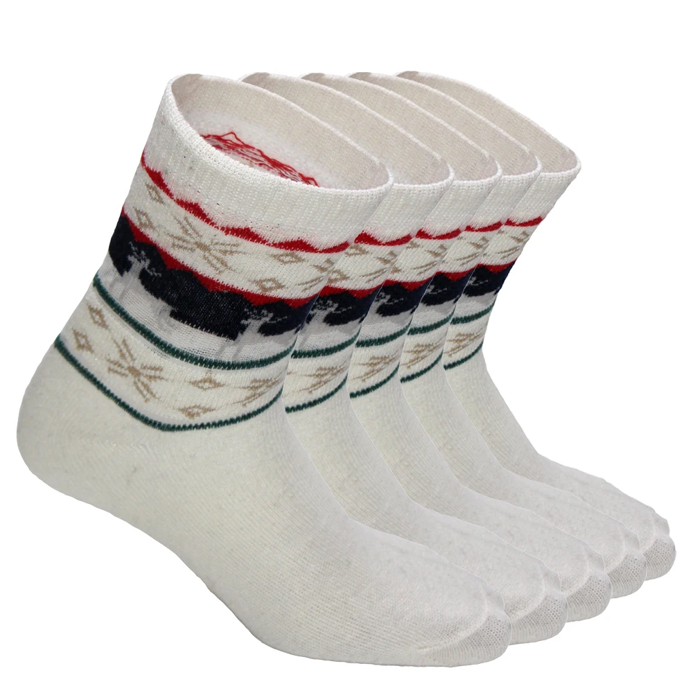 Кроличья шерсть осень зима толстые теплые мужские носки качество прекрасный Классический олень геометрический узор иностранный носок Meias Calcetines