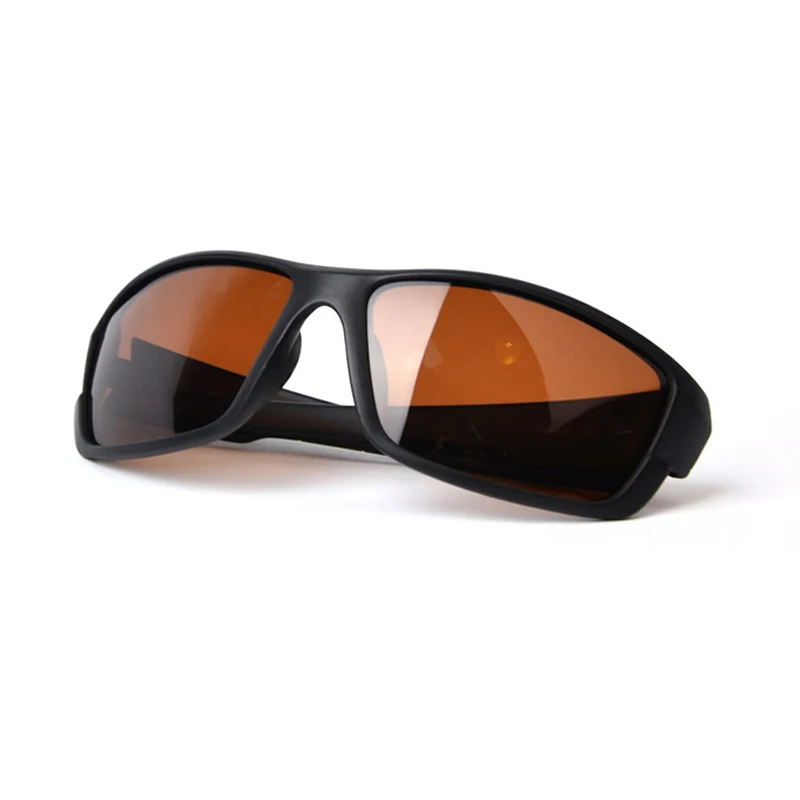 TAGION Sport Glasses Men's Polarized Sunglasses Night Vision Driving Goggles Yellow Lenses Brown Eyewear For Male_voghion.com