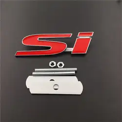 Кузова Стайлинг Металл Наклейка SI логотип для Honda Accord Civic Fit H-RV Nsx Pilot Odyssey эмблема на решетку радиатора внешние украшения