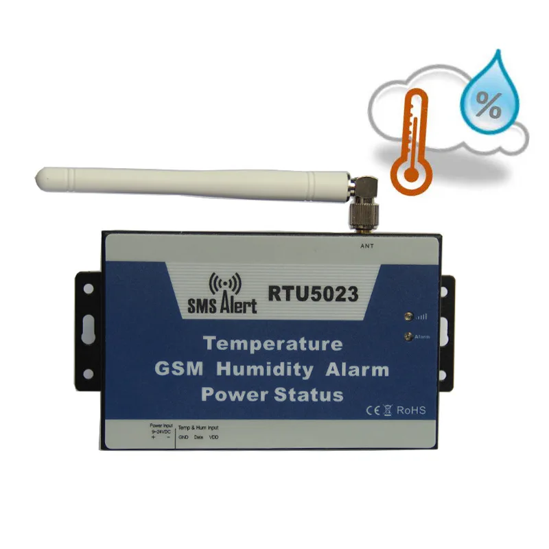 RTU5023 GSM Temperature Humidity Environment Alarm SMS Alert Remote Monitoring DC Power Timer Report APP Control With Sensor