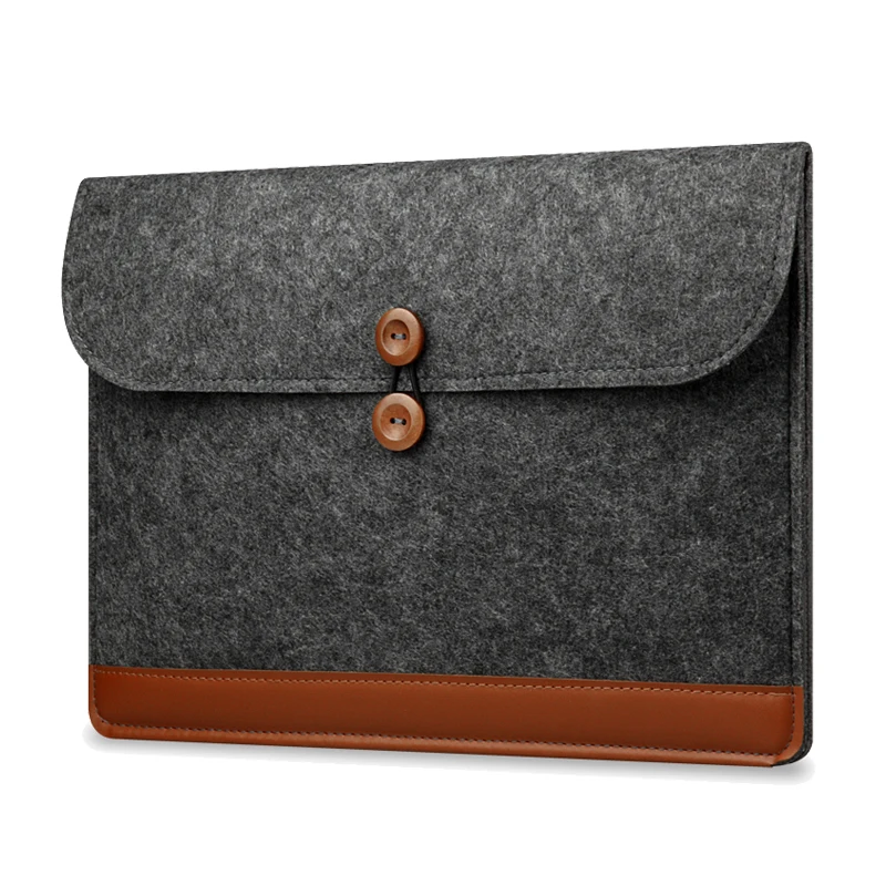 7 Colors Wool Felt Unisex Laptop Sleeve 11.6 13.3 15.4 Computer Bag Case For MacBook Air Pro 11 13 15 inch Notebook