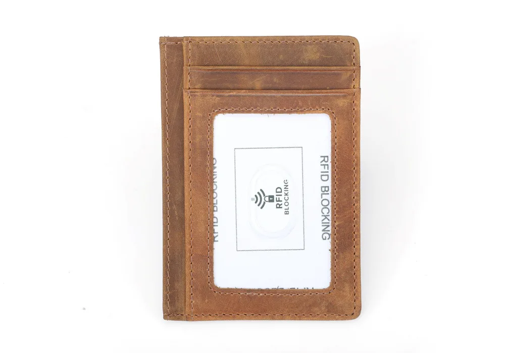 Кожаный чехол для кредитных карт Rfid блокирующий кошелек для кредитных карт винтажный органайзер для карт Анти Rfid защита карт визитница