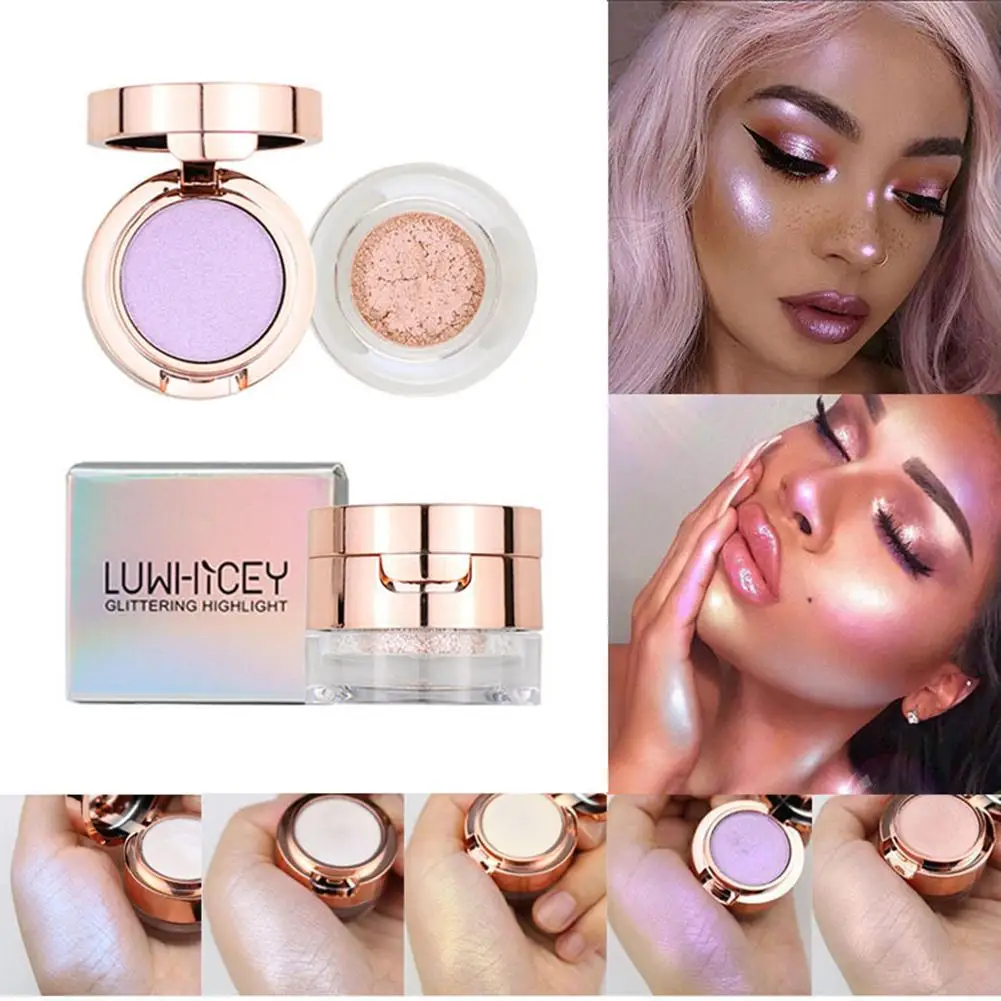 

LUWHICEY Shiny Eyeshadow Concealer Highlighter Powder Long Lasting Face Makeup blush palette blusher eyeshadow pallete