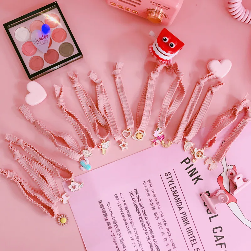 Korea Japan Cute Popular Magic Sakura Sailor Moon Pink Head Rope