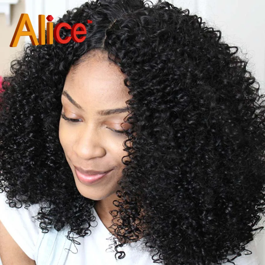 Kinky Curly U Part Wig Natural Cheap Human Hair Curly Wigs Upart Wig