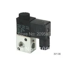 1x 3V1-06 12 В DC 3 порта 2Pos 1/" BSP нормально закрытый соленоидный воздушный клапан катушки Led