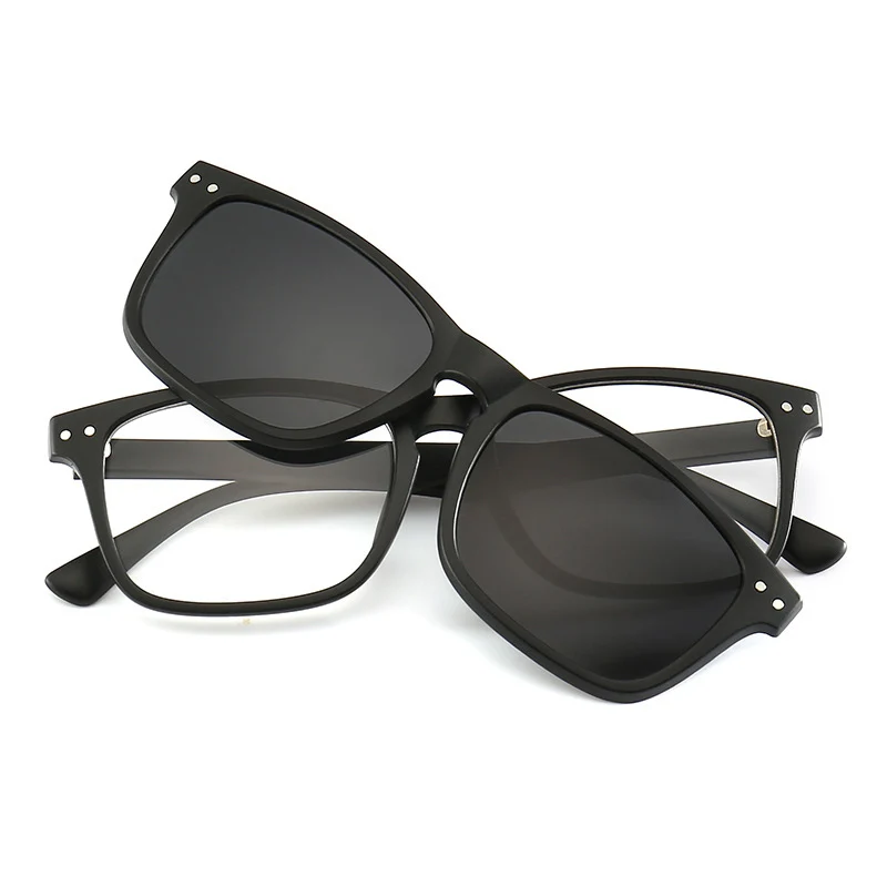 Новые включают оправу поляризованные прикрепляемые Солнцезащитные очки Мужские TR90 корректирующие солнцезащитные очки на заказ линзы магнитные зажимы очки ночного видения магнит привода