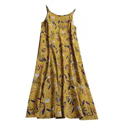 Высокое качество горячая распродажа женский для женщин Повседневное длиной Макси Сарафан вечерние Boho цветочный принт платье