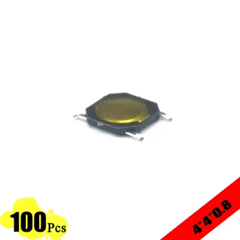 

100pcs/lot touch switch 5.2*5.2*0.8mm 4 PIN Metal Tactile 12V 0.5A Micro SMT Push Button Switch High-Quality