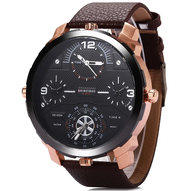 top luxury brand shiweibao quartz four time zones military watches for men watch (2)