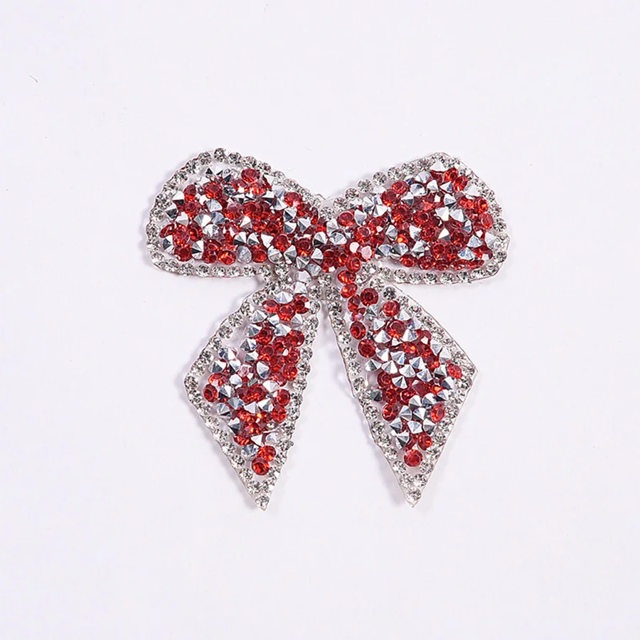 Rhinestone Iron-On Patches For Clothes Colorful Bow-Knot Sticker Tottenham Clothing Decoration Decal Patches For Jackets1 (5)