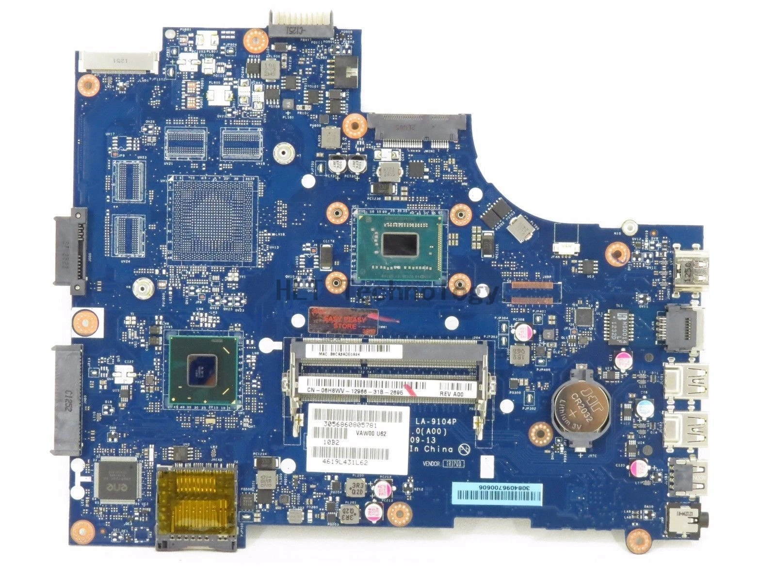 

Laptop Motherboard For Dell 3521 5521 CN-06H8WV 6H8WV LA-9104P DDR3 1017U CPU integrated graphics card