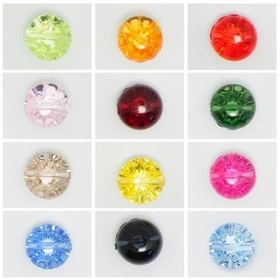 

30pcs/lot Round Sewing Buttons Colorful Crystal Button For Clothing Dress Scrapbook Craft