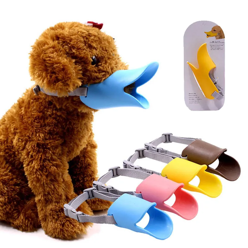Buy Adorable Duckbill Dog Muzzle Mask Soft Silicone Anti Biting Pet Puppy Mouth