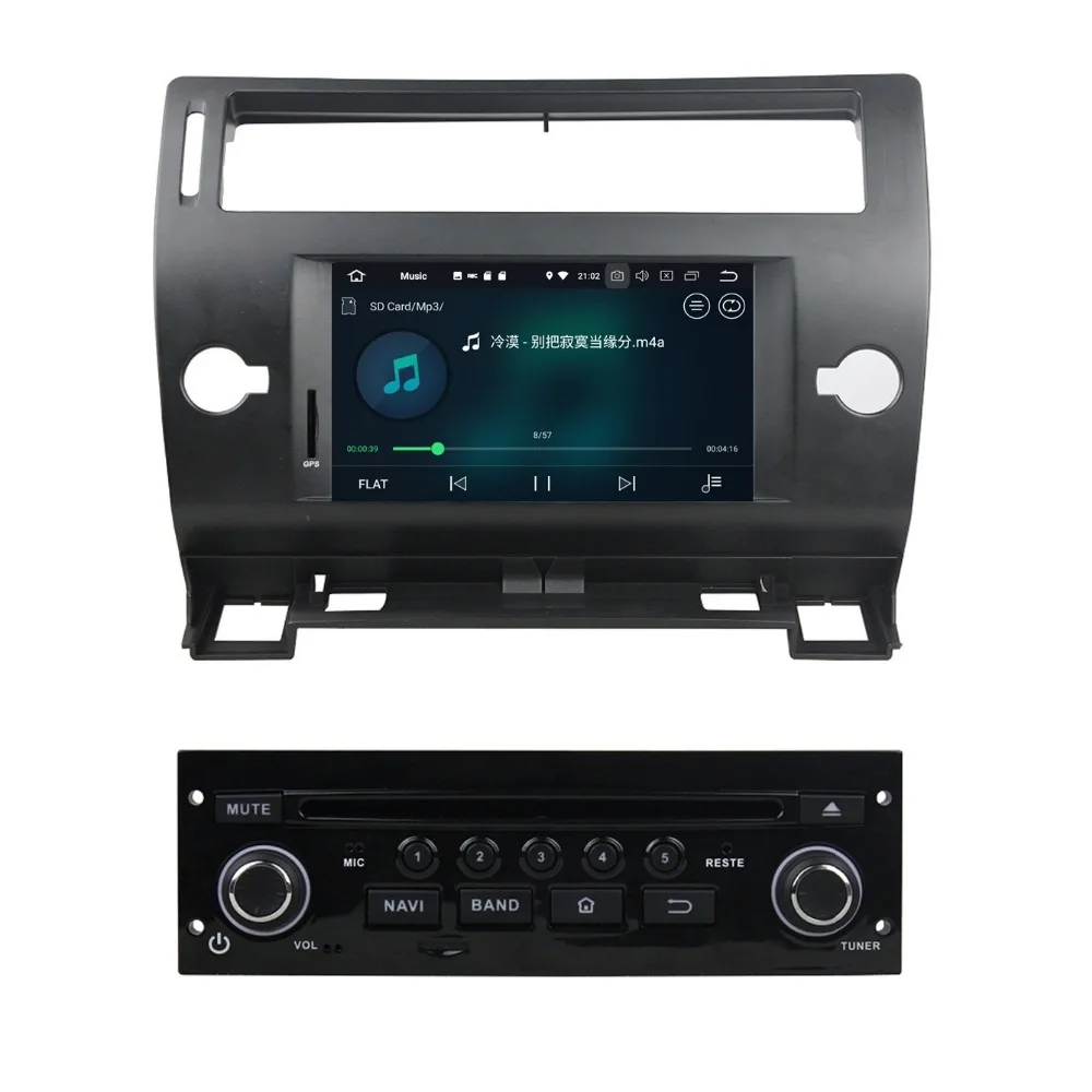 Discount 7" Android 8.0 Car Radio DVD Stereo Multimedia for Citroen C4 2005-2011 4GB RAM GPS Bluetooth WIFI USB DVR Mirror-link 32GB ROM 6