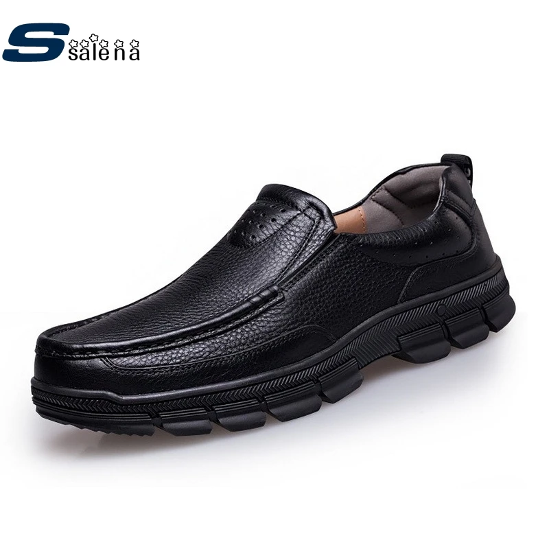 Super Big Size Eu 47 Men Shoes Men Leather Shoes Breathable Fashion Casual Business Shoes For All Season #D077