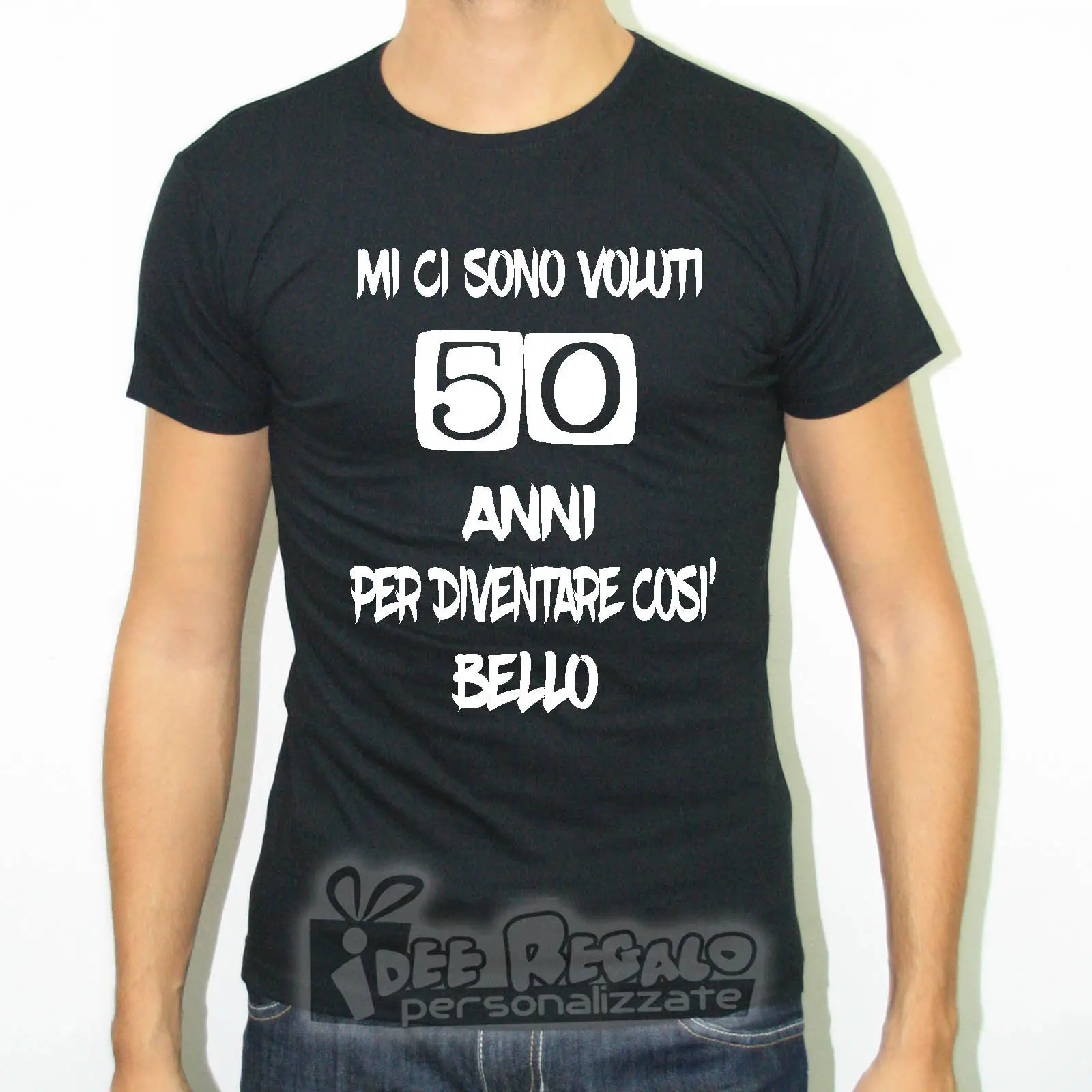 Футболка SLIM FIT MAGLIETTA 50 ANNI COMPLEANNO REGALO модная футболка | Мужская одежда