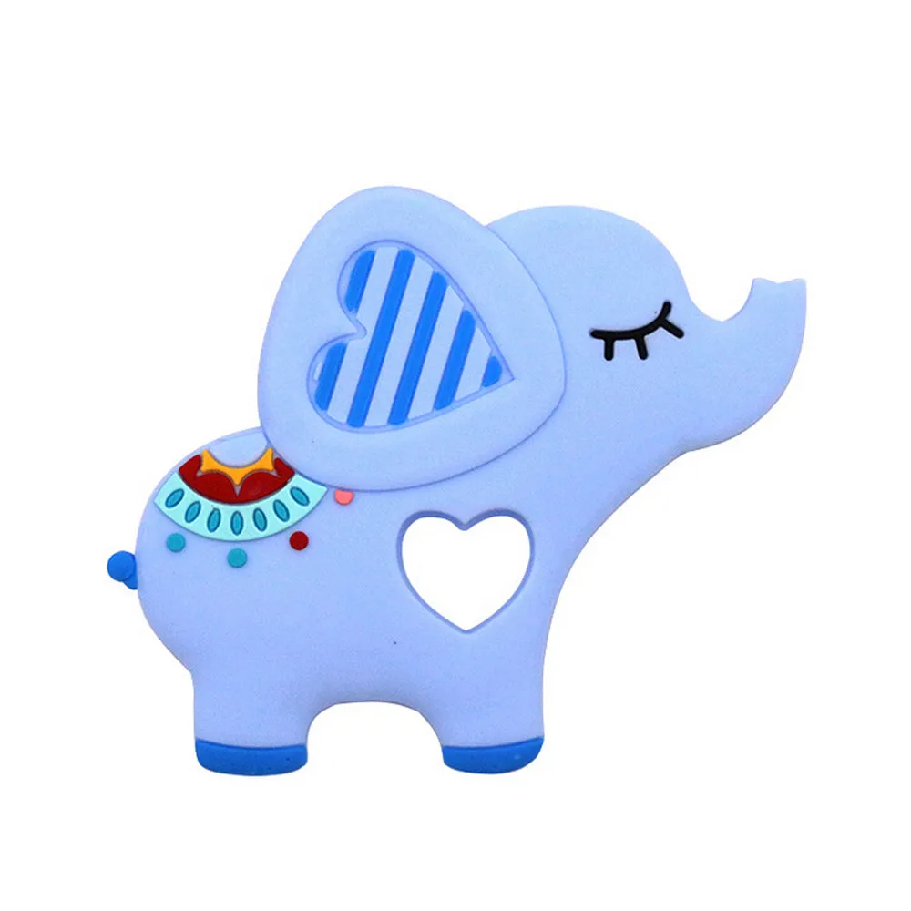 Слонёнком, детский силиконовый Прорезыватель Соска-пустышка Жевательная для прорезывания зубов игрушки-брелоки для детей