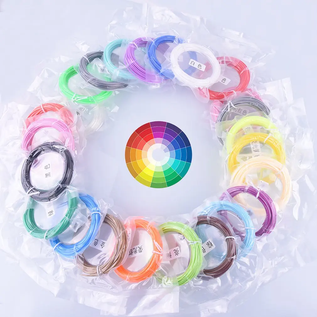 

10pcs/20pcs 3D Filament PLA Supplies 1.75mm 5m/10m 3D Printer Filament Printing Material For 3D Printing Pen Random Color