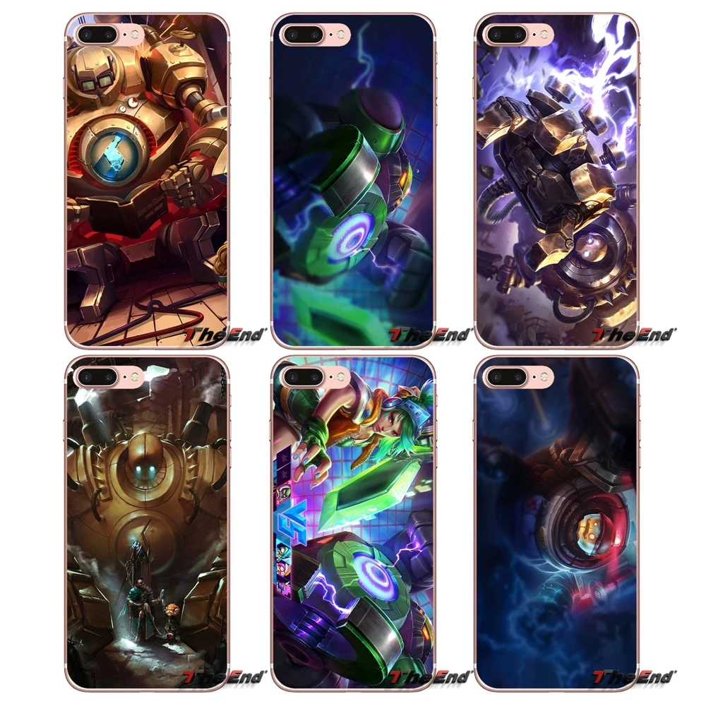 Game Character Blitzcrank Robot LOL Case For Samsung Galaxy S3 S4 S5 MINI S6 S7 edge S8 Plus Note 2 3 4 5 Grand Core Prime | Мобильные