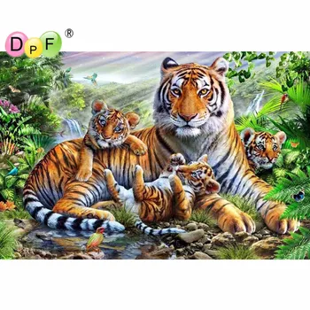 

The tiger Handwork Diamond mosaic embroidery full diamond Rhinestone square diamond painting sets decorative