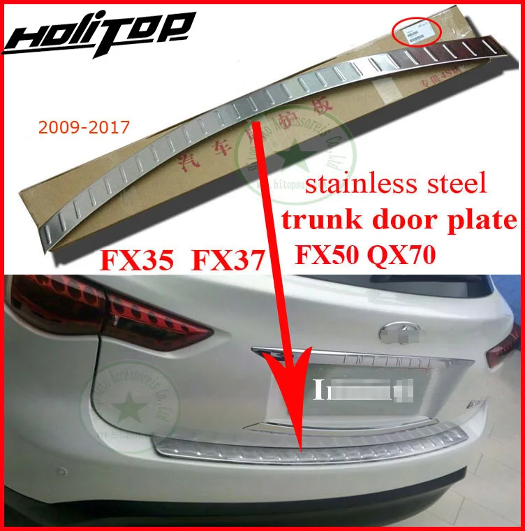 rear bumper protection sill rear trunk door sill scuff plate for