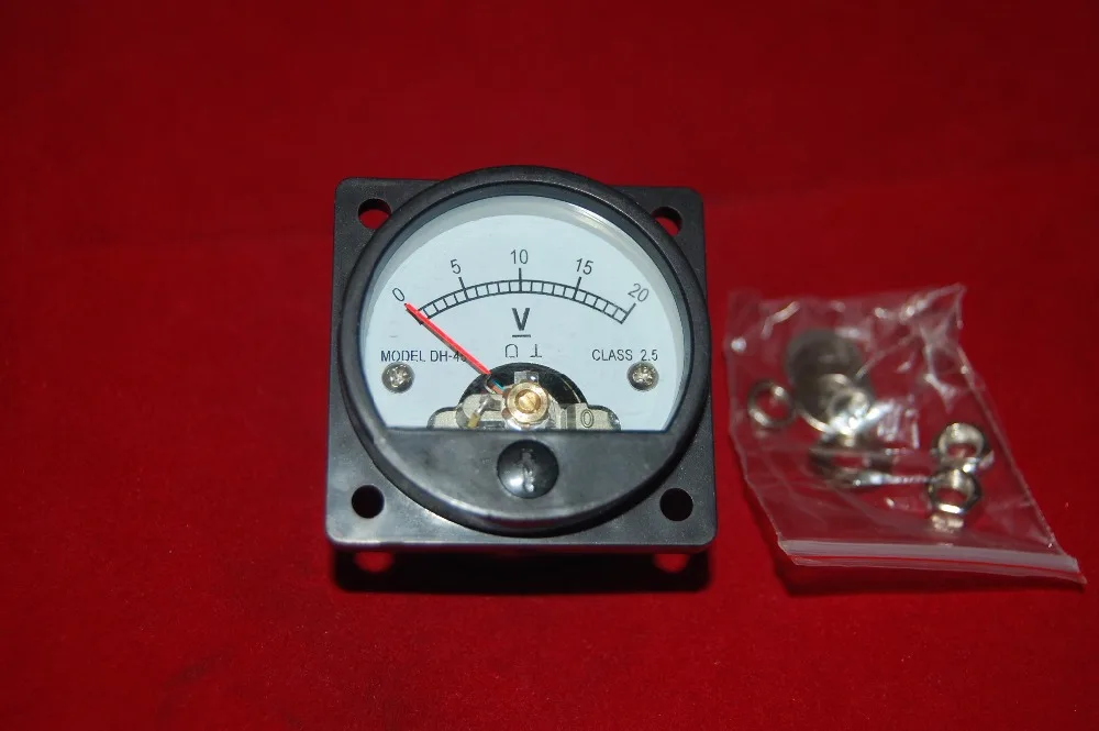 DC 0-20V Analog Voltmeter Voltage panel meter Dia 90mm DH62 direct Connect 
