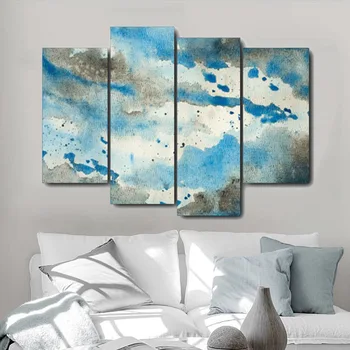 

Watercolor Sky Cloudy Canvas Painting Calligraphy Prints Painting Home Decoration Wall Art Picture For Living Room Bedroom