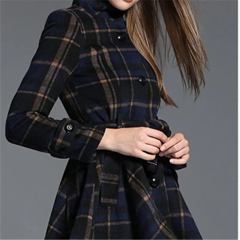 Pleine Automne Mode Manteaux Laine Manteau Manches Taille Desain Femmes Hiver Preppy Palid Style Slim OEwqTxzn0R