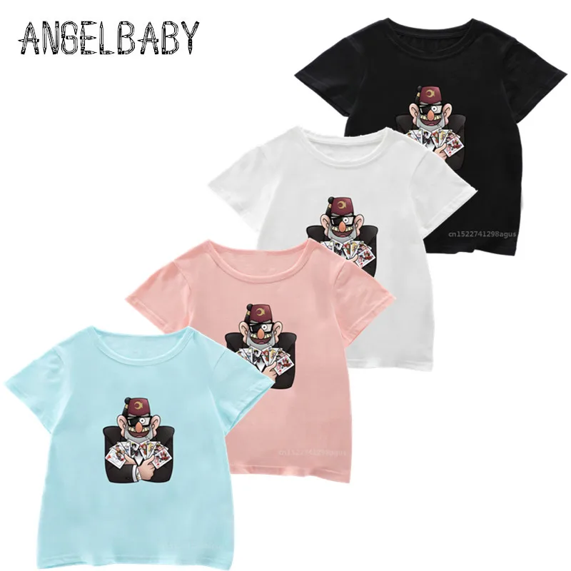 

Cartoon Gravity Falls Stanley Pines Print Children's T-Shirts Kids Funny Tops Girls Boys Summer T shirt Baby Clothes,2415V