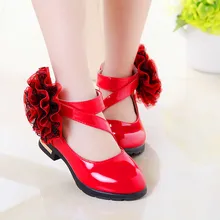 Nouvelle arrivée 2016 automne bébé filles chaussures en cuir mode fleurs princesse chaussures de Style romain enfants enfants chaussures de soirée