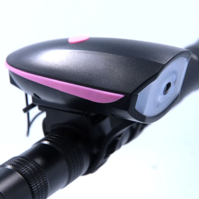 2 IN 1 LED Bike Light With electric Bell trembler buzzers horn switch Cycling Bicycle Lamp Battery Built-in USB Charging