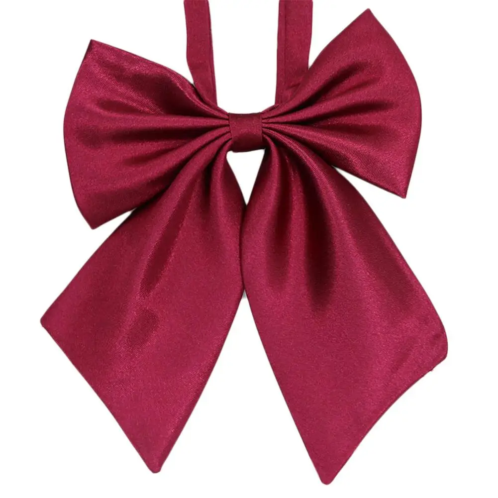 Японский стиль JK галстук-бабочка сплошной цвет для студенческой Формы Дамы угловой галстук-бабочка Лолита косплей Детская рубашка украшения на шею - Цвет: Wine Red