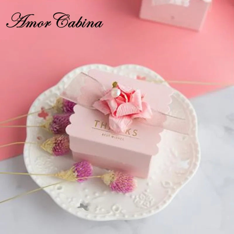 50 шт. креативная розовая Романтическая свадьба, как конфеты коробка из под конфеты спасибо шоколадный детский душ Аксессуары для вечеринки подарок коробка