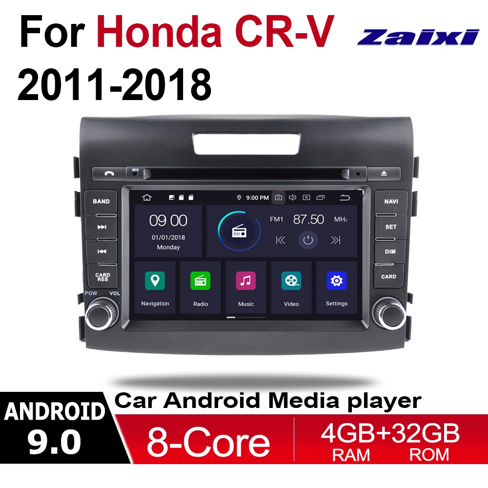 ZaiXi 4GB android 9.0 car dvd player for Honda CR-V CRV 2011~2018 Multimedia GPS Navigation Map Autoradio WiFI Bluetooth