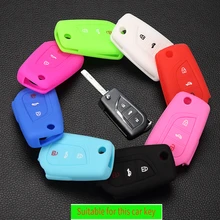 Chave Do Carro de Silicone Tampa Do Caso Para Toyota Camry Corolla Prado Highlander REIZ Crown RAV4 Tampa fob 3 Botões Proteja Shell