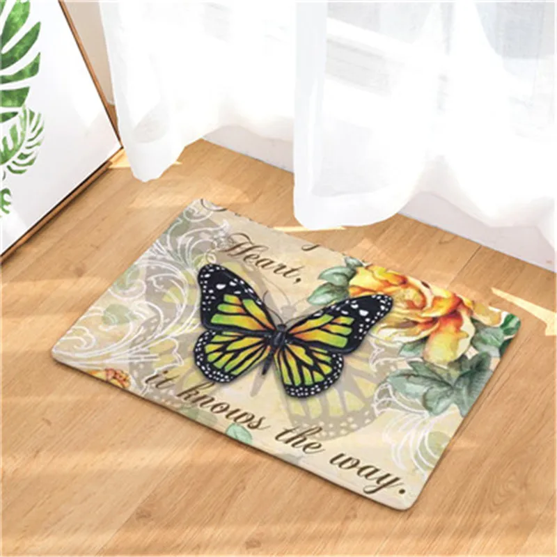 2017 Practical Fashion Retro Butterfly Theme Print Mats Rectangular