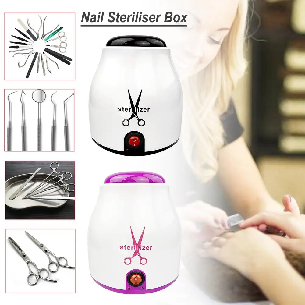 High Temperature Sterilizer Box Tools Disinfection Box Nail Sterilizer Tools Nail Art Equipment Machine Manicure Tools 30P