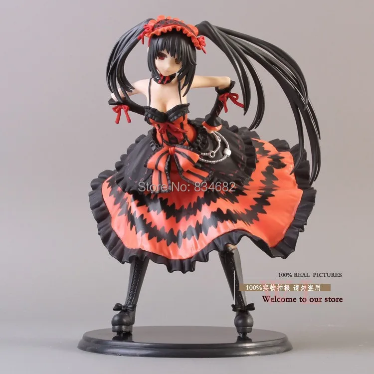 

J.G Chen Free Shipping Anime Date A Live Nightmare Tokisaki Kurumi PVC Action Figure Model Collection Toy 21CM SGFG083