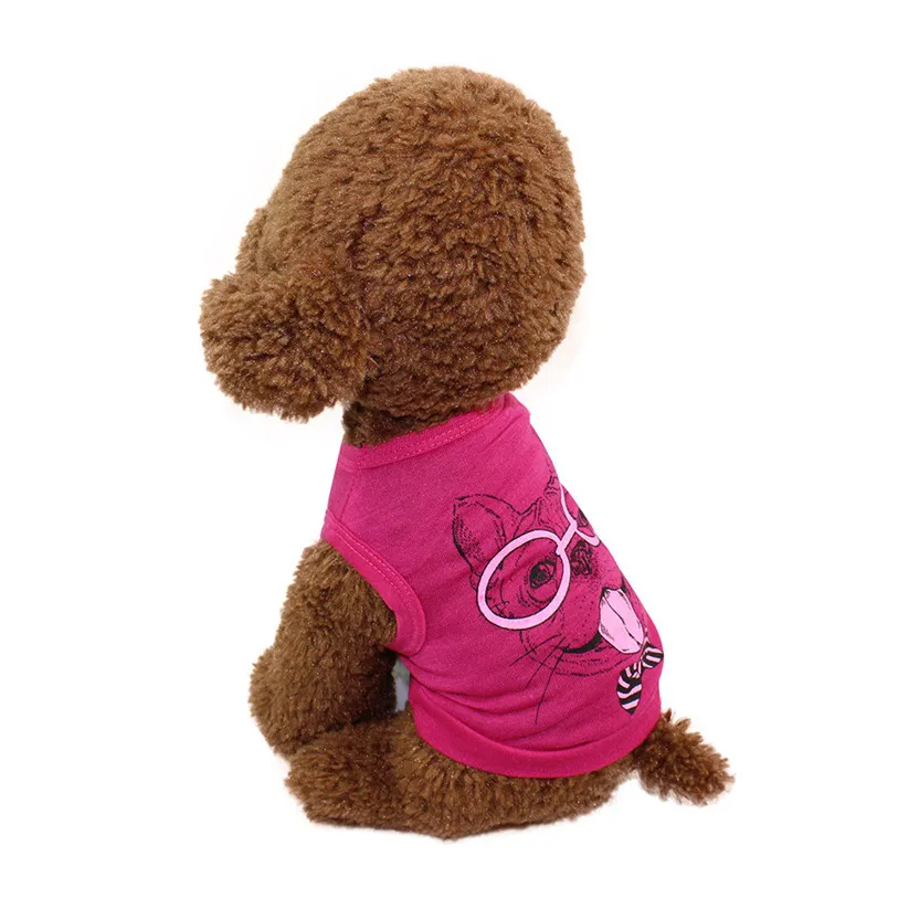 Весенне-летний мультяшный любимец жилет для собак Футболка модная рубашка для собак XS-L Одежда для собак и кошек одежда для щенков 40JA4