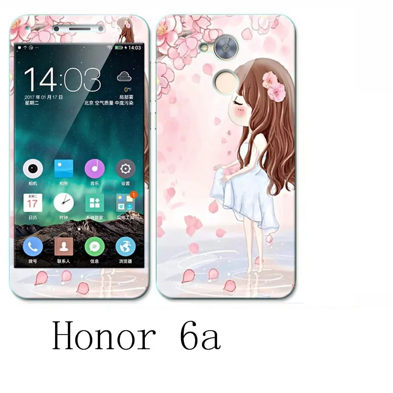 Huawei honor 6a чехол 360 градусов защитный ТПУ чехол+ цветной Интегрированный чехол из закаленного стекла для huawei honor 6a бренд#3088