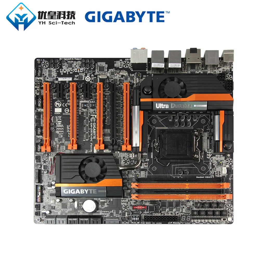 Оригинальная б/у настольная Материнская плата Gigabyte GA-Z87X-OC Force Z87 LGA 1150 Core i7/i5/i3 DDR3 32G SATA3 E-ATX