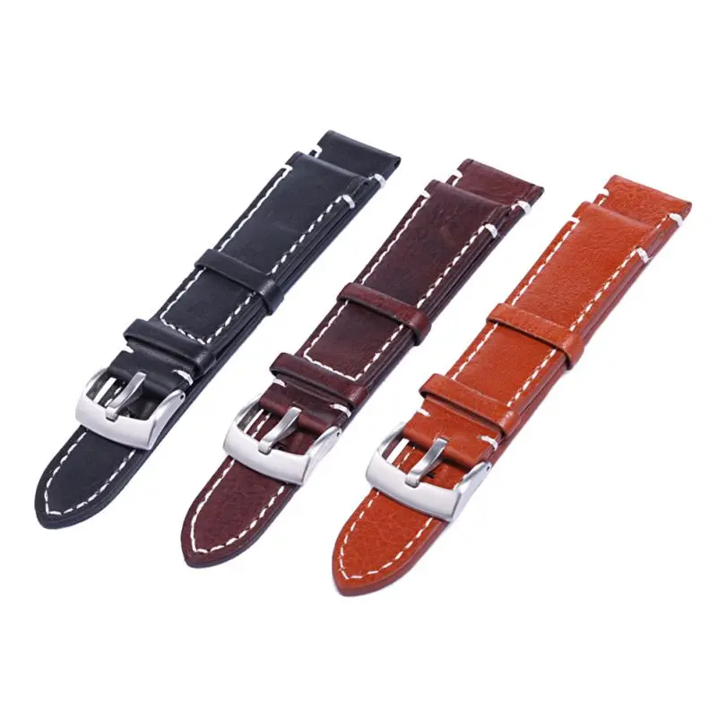 

Watch Black Watchbands Imitation Leather Strap Watch Band 18mm 20mm 22mm Foldable Clasp Wristband Watch Accessories Wristbands