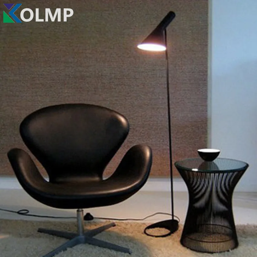 arne jacobsen Design floor lights fixture modern loft AJ Floor Lamp Black/White Metal Stand Light for Living Room/Bedroom/office