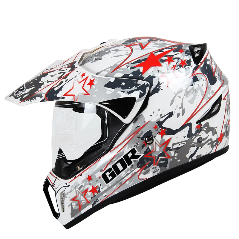 Hot sale mens motorcycle helmet motocross racing helmet off road motorbike full face moto cross helmets with lens capacete casco