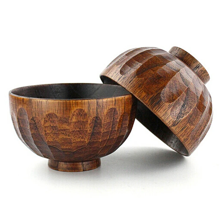 wooden bowl diameter11.5cm chinese style drop resistance baby student