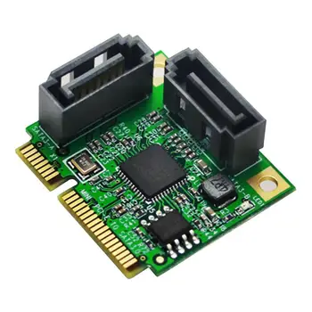 

2 Ports Sata3.0 Mini Pci-E To Sata3.0 Expansion Card Mini Interface Hard Disk Interface Expansion Card Riser Card