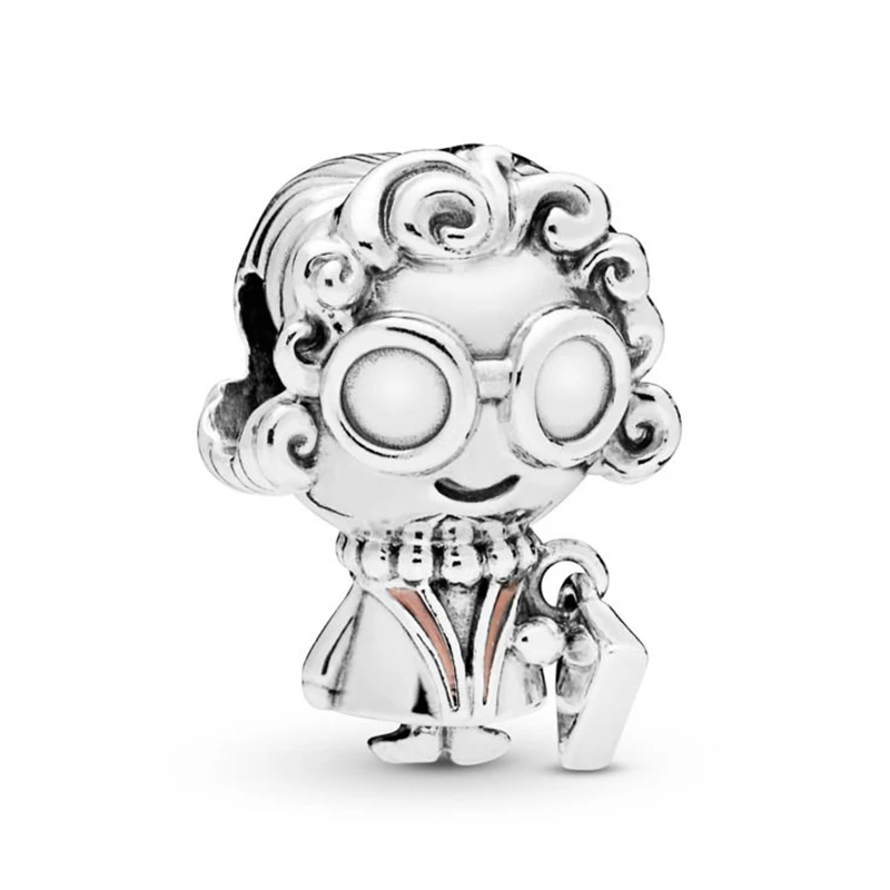 

2019 NEW 100% 925 Sterling Silver Lovely Pretty Mrs. Wise Charm Premium Jewelry Making Gift DIY Bracelet Bangle Jewelry