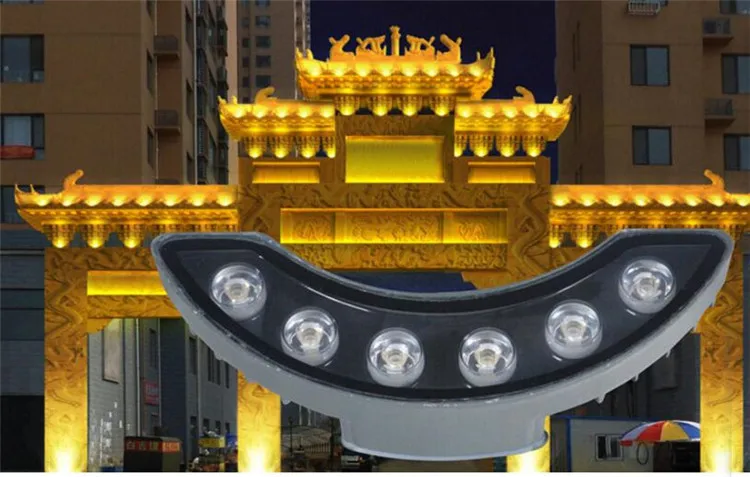 Livre à Prova Led ao ar Venda Quente Telha Luz Telhado Paisagem Dip67 Água Ip67 Curva Ondulado Lâmpada Crescente 6 w Led 8 Luminárias de parede externas