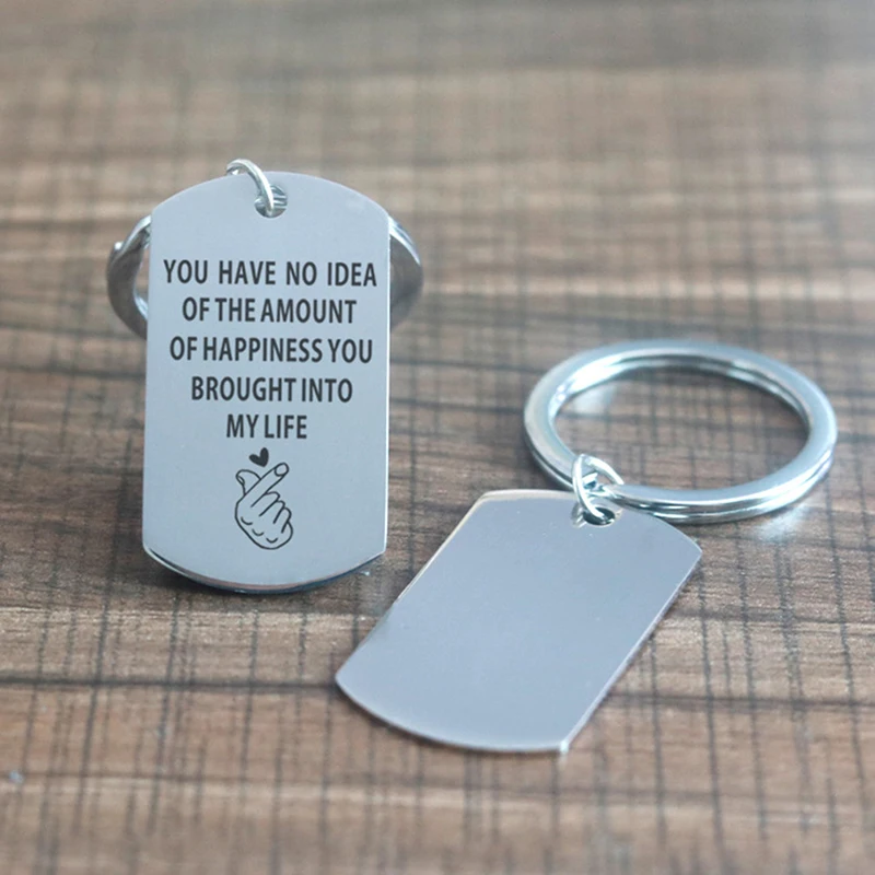 Creative YOU HAVE NO IDEA OF THE AMOUNT Stainless Steel Pendant Lettering Keychain To Best Friends Gift